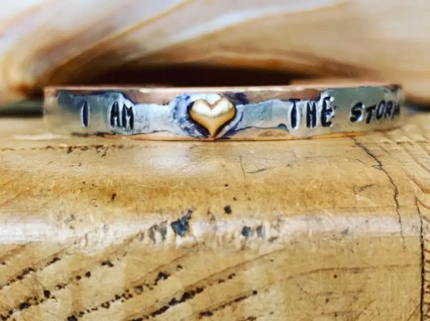 Handmade inspirational cuff bracelet